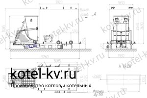 Чертеж котла КВм 2200 с ТШПМ